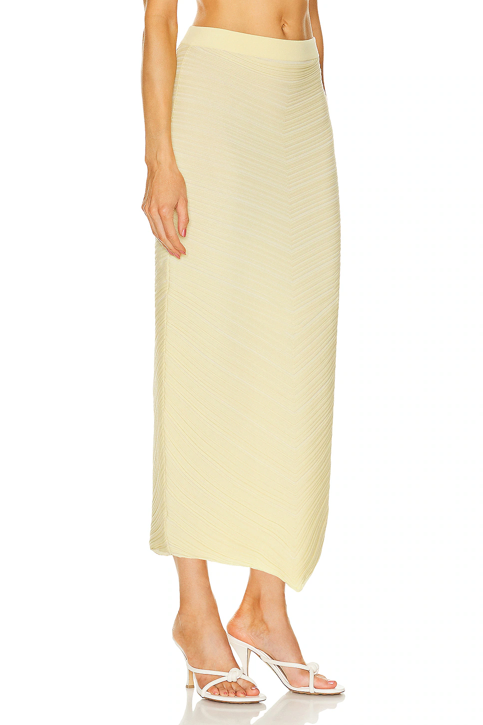 Cotton Moving Rib Skirt Pineapple Chalk