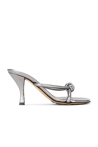 Metallic Blink Mule Sandal Silver