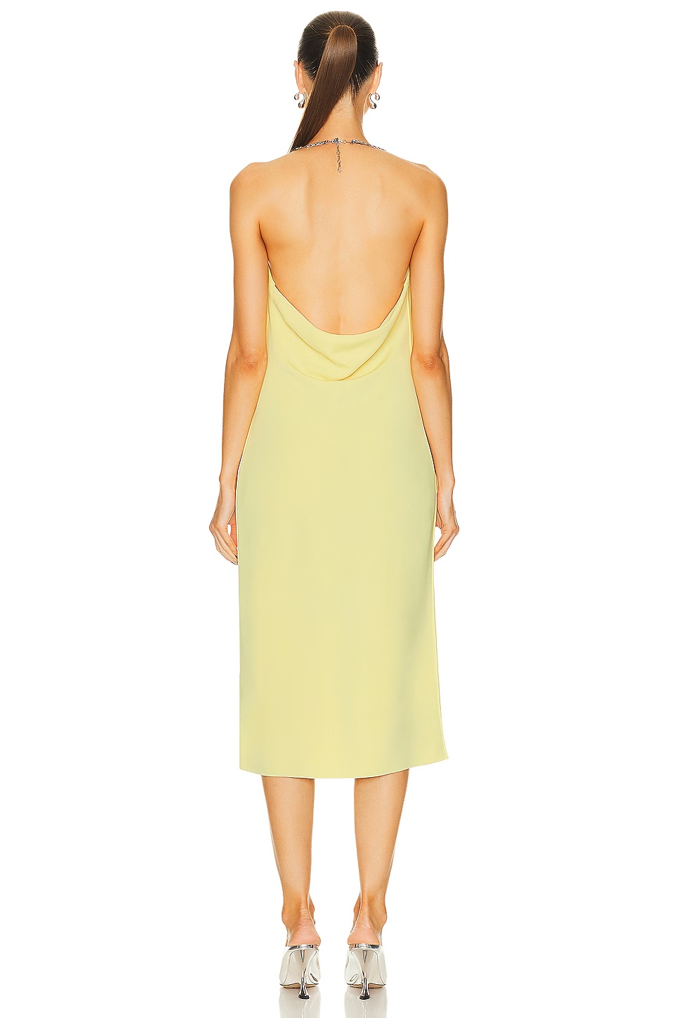 Double Fluid Viscose Knit Dress Pineapple