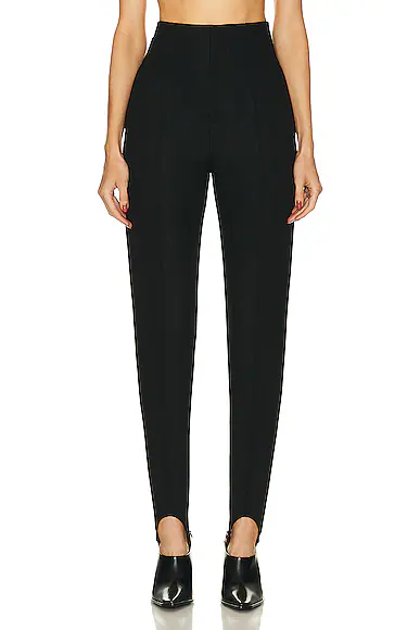 Structured Double Melange Trousers Black