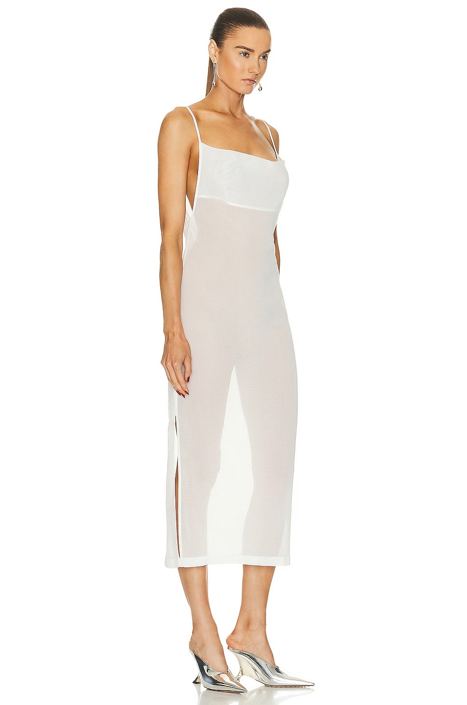 Light Cotton Gauze Dress Chalk