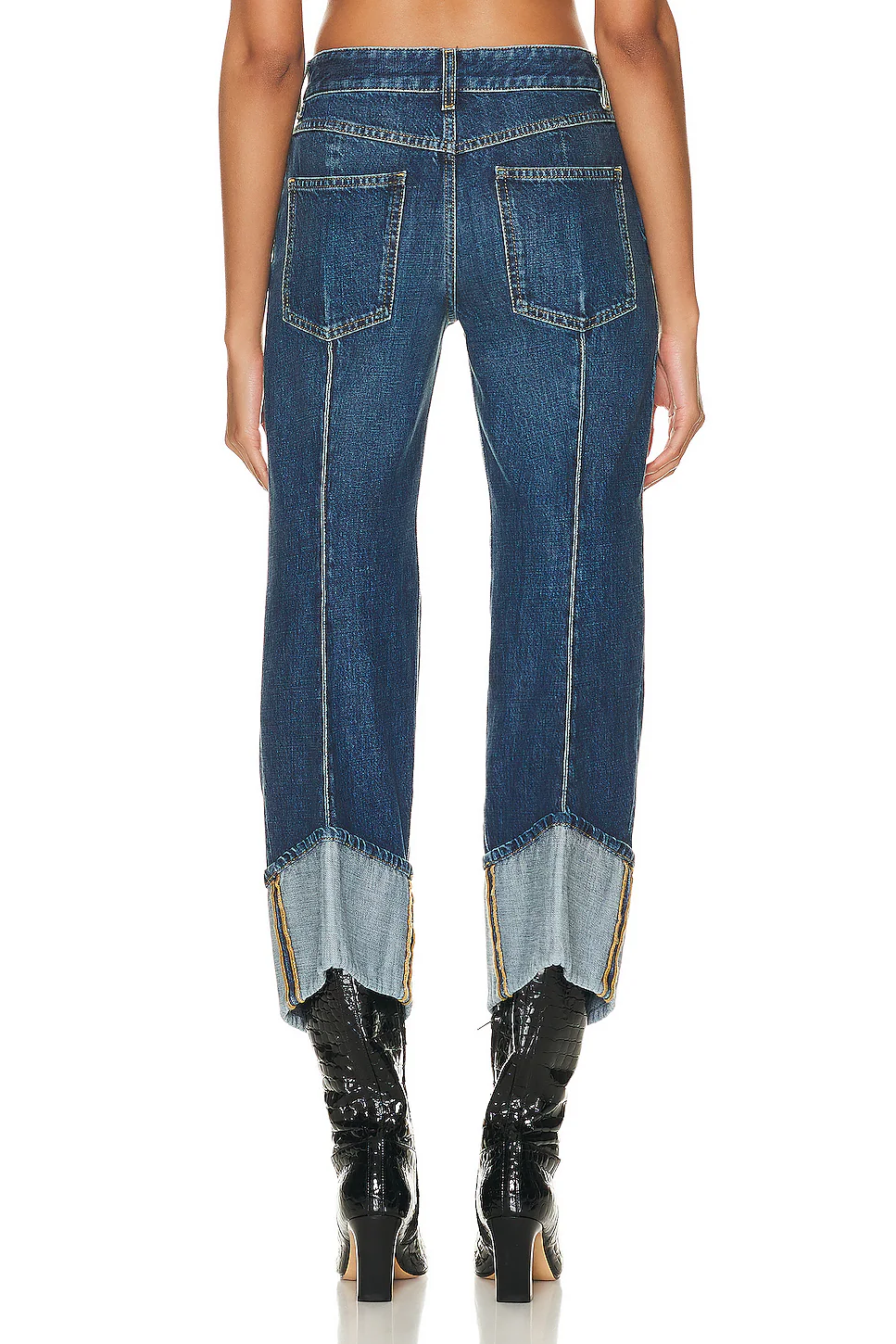 Medium Indigo Straight Leg Jeans Mid Blue