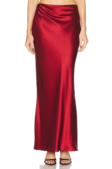 Bias Maxi Skirt Brick