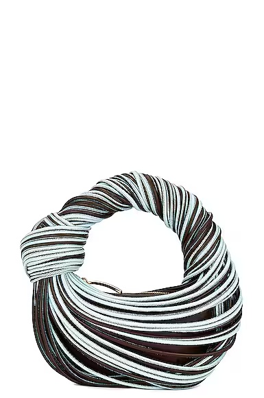 Mini Jodie Tubular Bag Light Brown, Teal Washed, & Gold