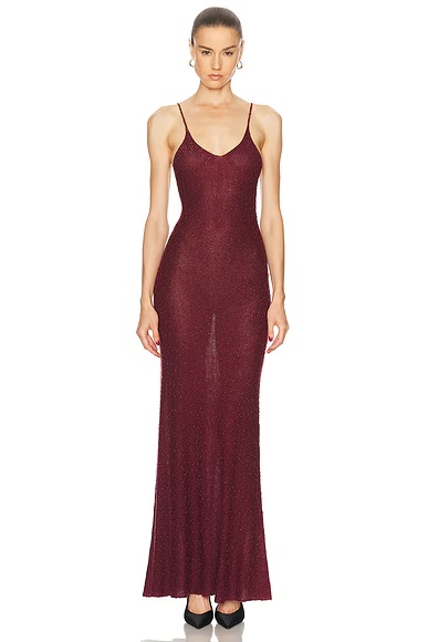 Florian Dress Bodeaux & Fuchsia