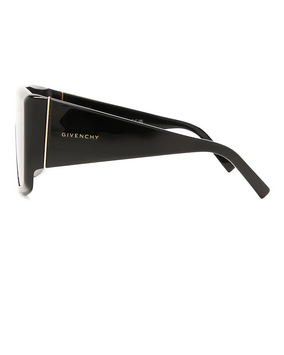 Square Sunglasses Shiny Black & Smoke