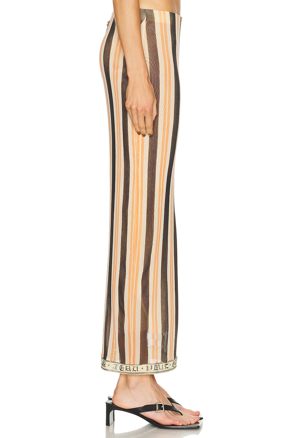 Mesh Patchwork Long Skirt Multicolor