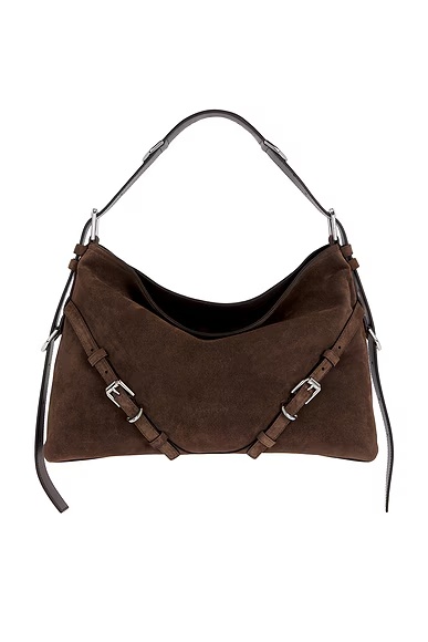 Medium Voyou Shoulder Bag Ebony Brown