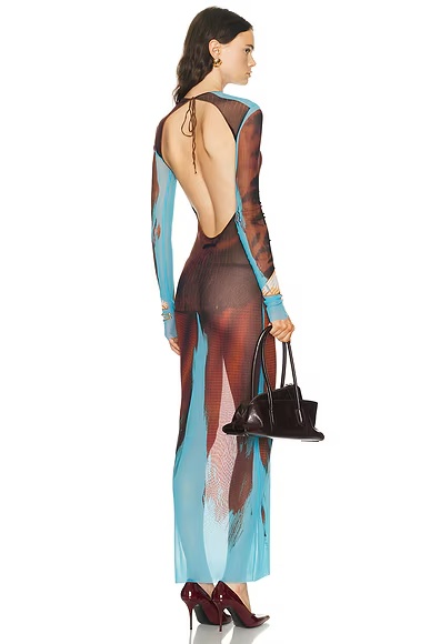 Tennis Costume Long Dress Multicolor