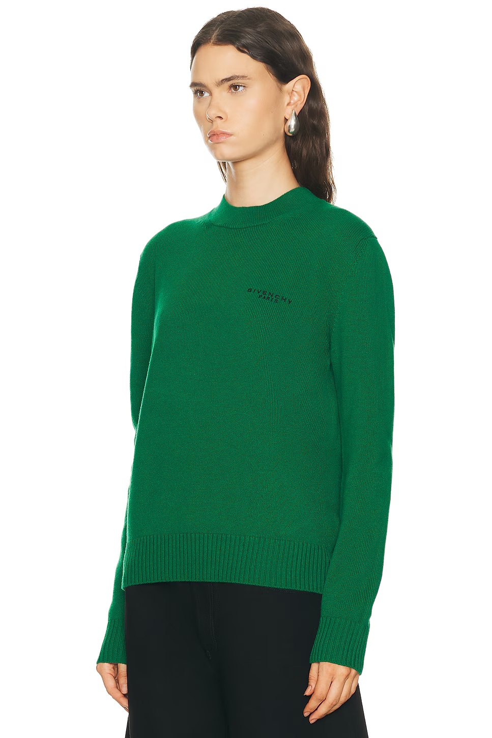 Small Crew Neck Sweater Emerald Green