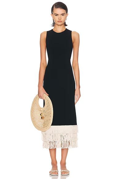 Albers Dress Black & Macademia