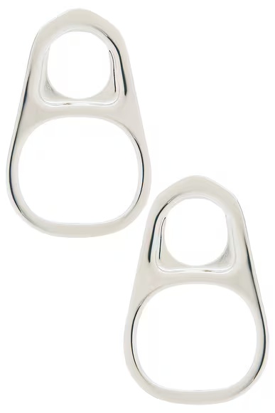 Pull Tab Can Earrings Silver