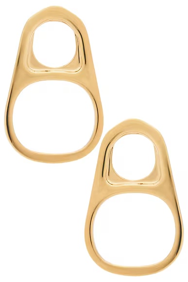 Pull Tab Can Earrings Gold