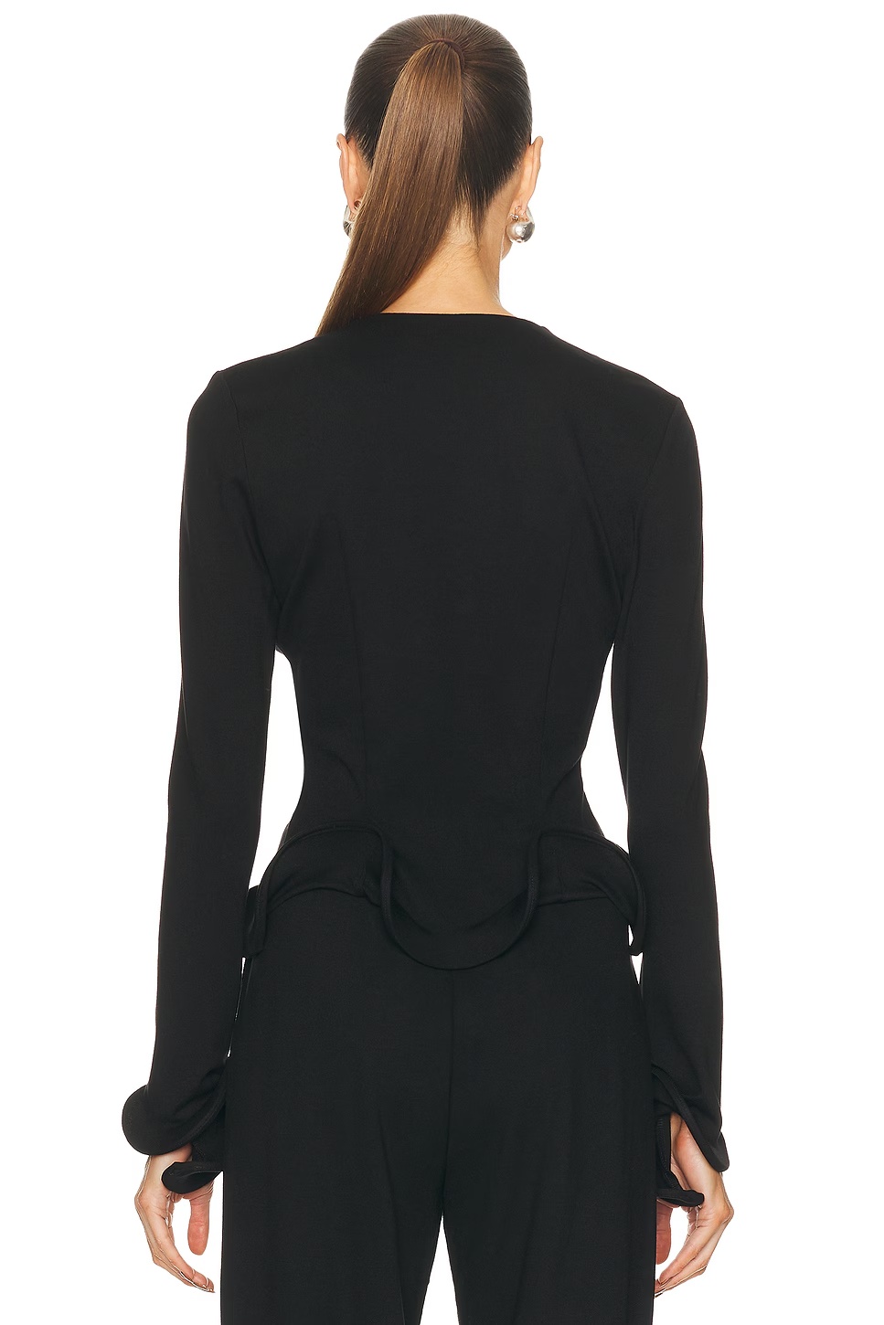 Wave Hem Jacket Black