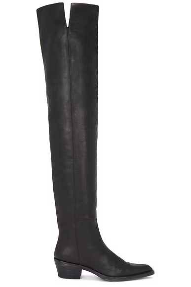Clive Over The Knee Boot Black