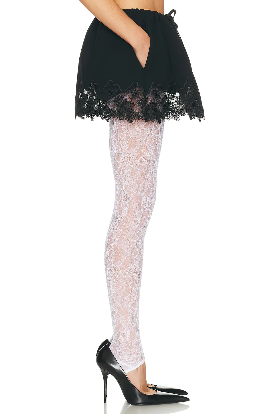 The Scrunchie Skort in Very Heavy Crepe Black