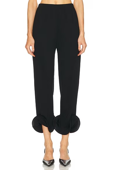 Wave Hem Pant Black
