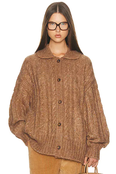 Jessiah Cable Cardigan Acorn