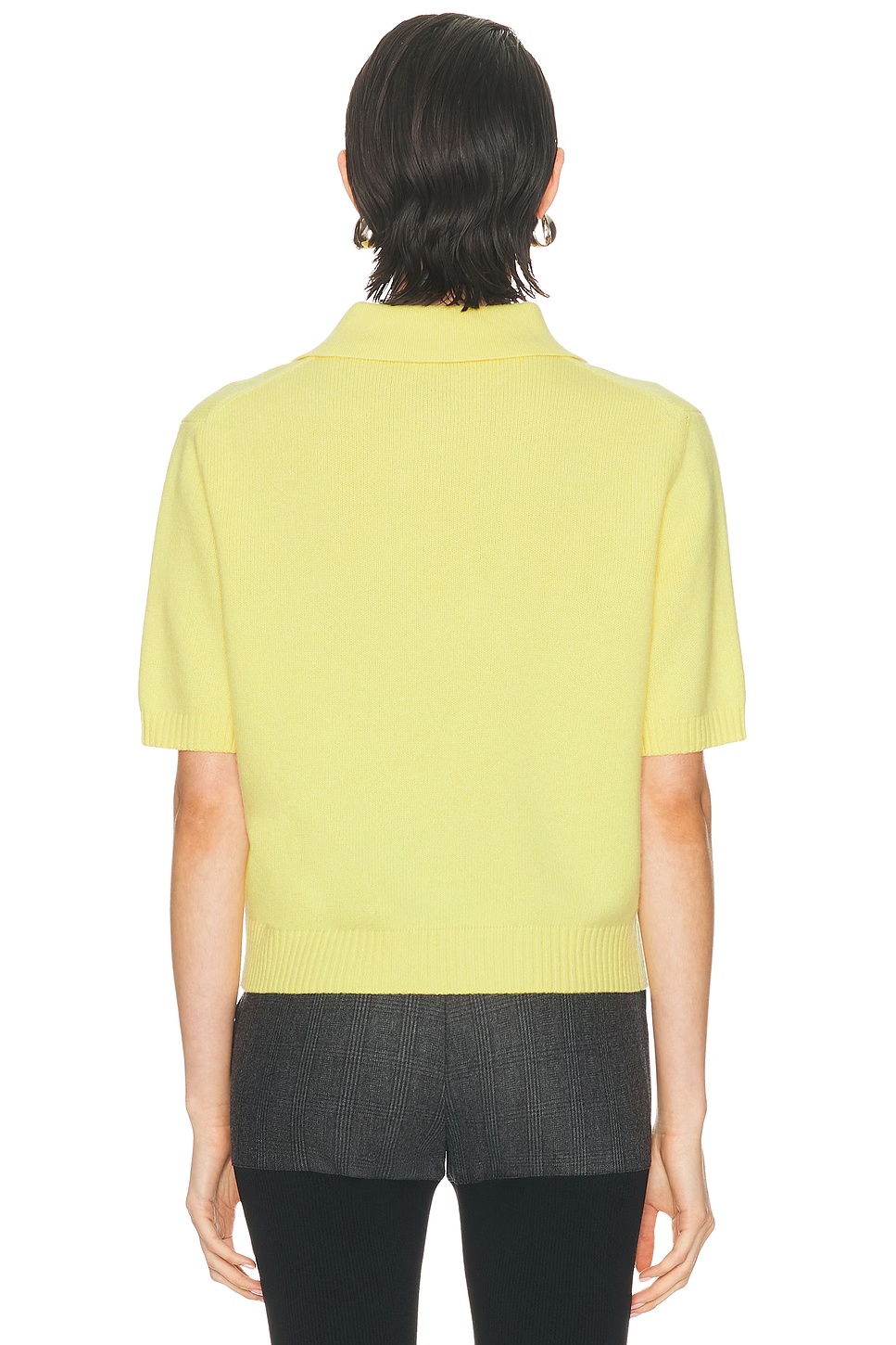 Short Sleeve Polo Top Acid Yellow