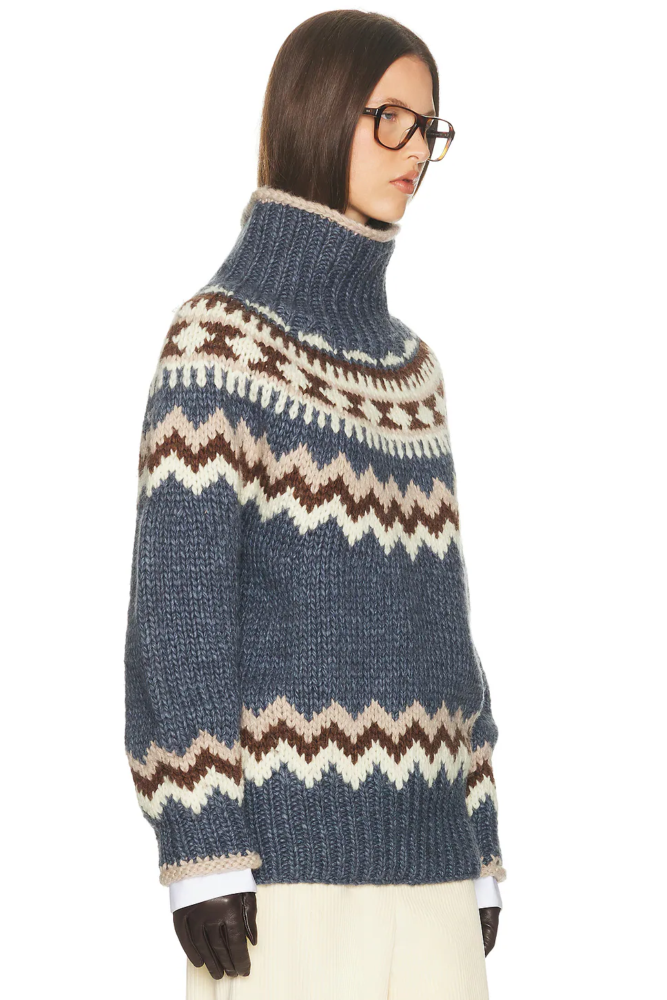 Asta Fairisle Sweater Denim Multi