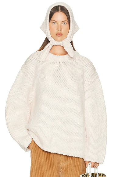 Kelcey Hand Knit Crewneck Oat