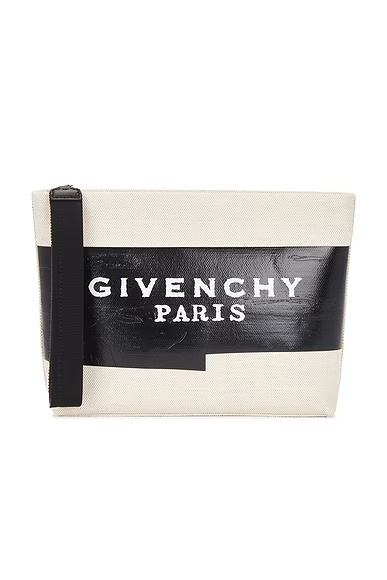Logo Pouch Beige & Black