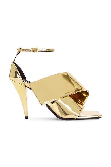 Twisted Ribbon Sandal Golden