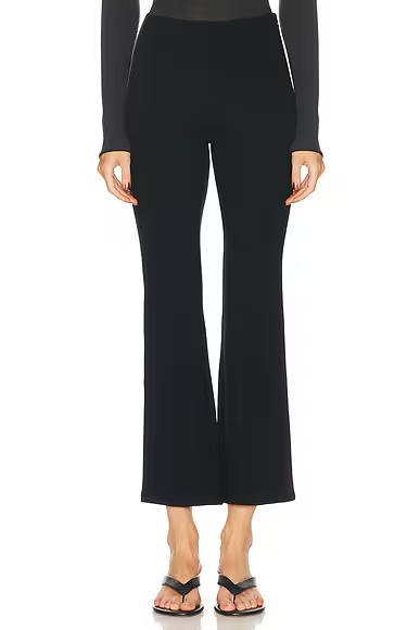 Essentials High Waist Cropped Kick Flare Pant Obsidian
