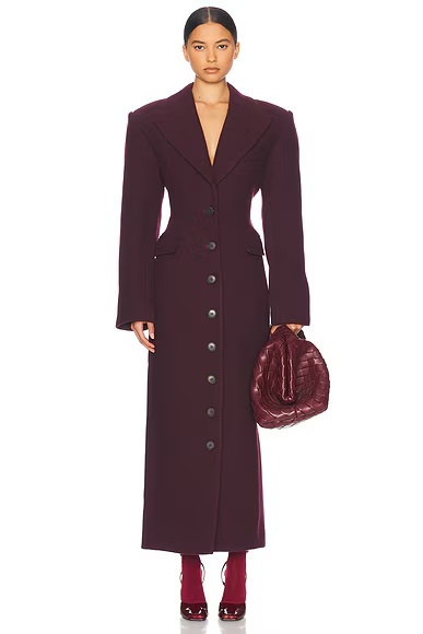 Italian Wool Blend Topcoat Burgundy
