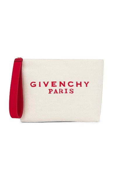 Logo Pouch Beige & Red