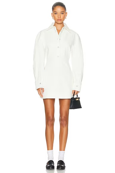 Short Denim Dress Off White
