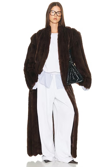 The Irina Faux Fur Coat Java