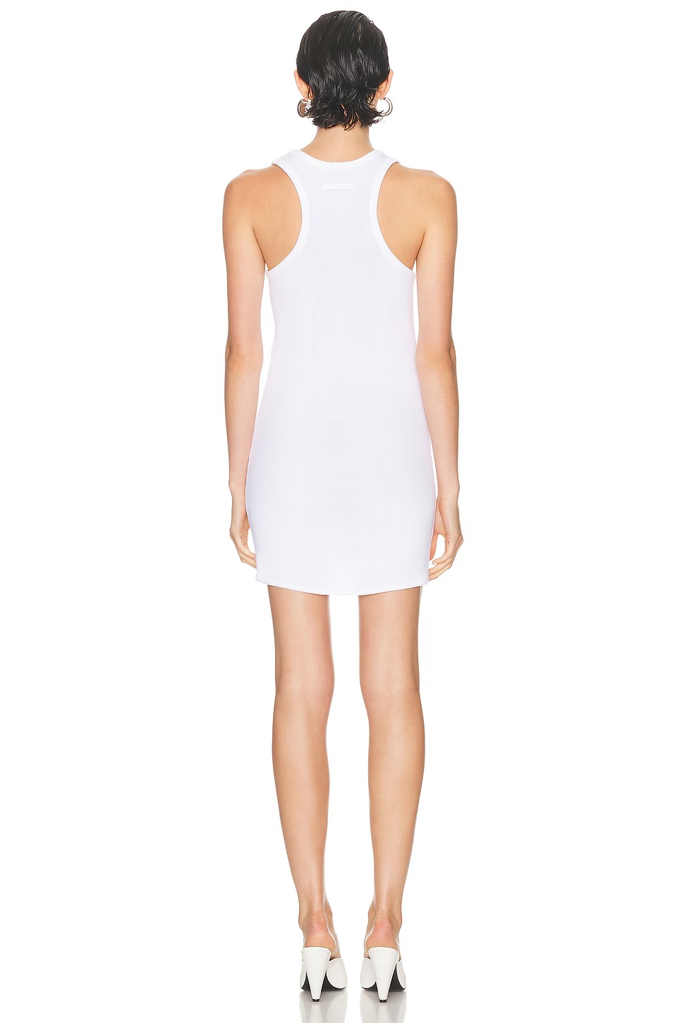 Lingerie Garter Ribbed Short Dress White