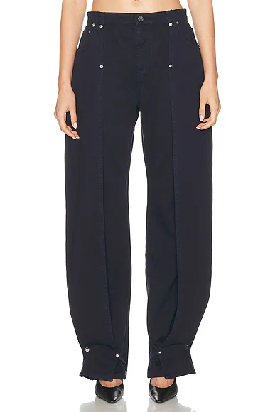 Overdyed Upper Panel Denim Trouser Navy
