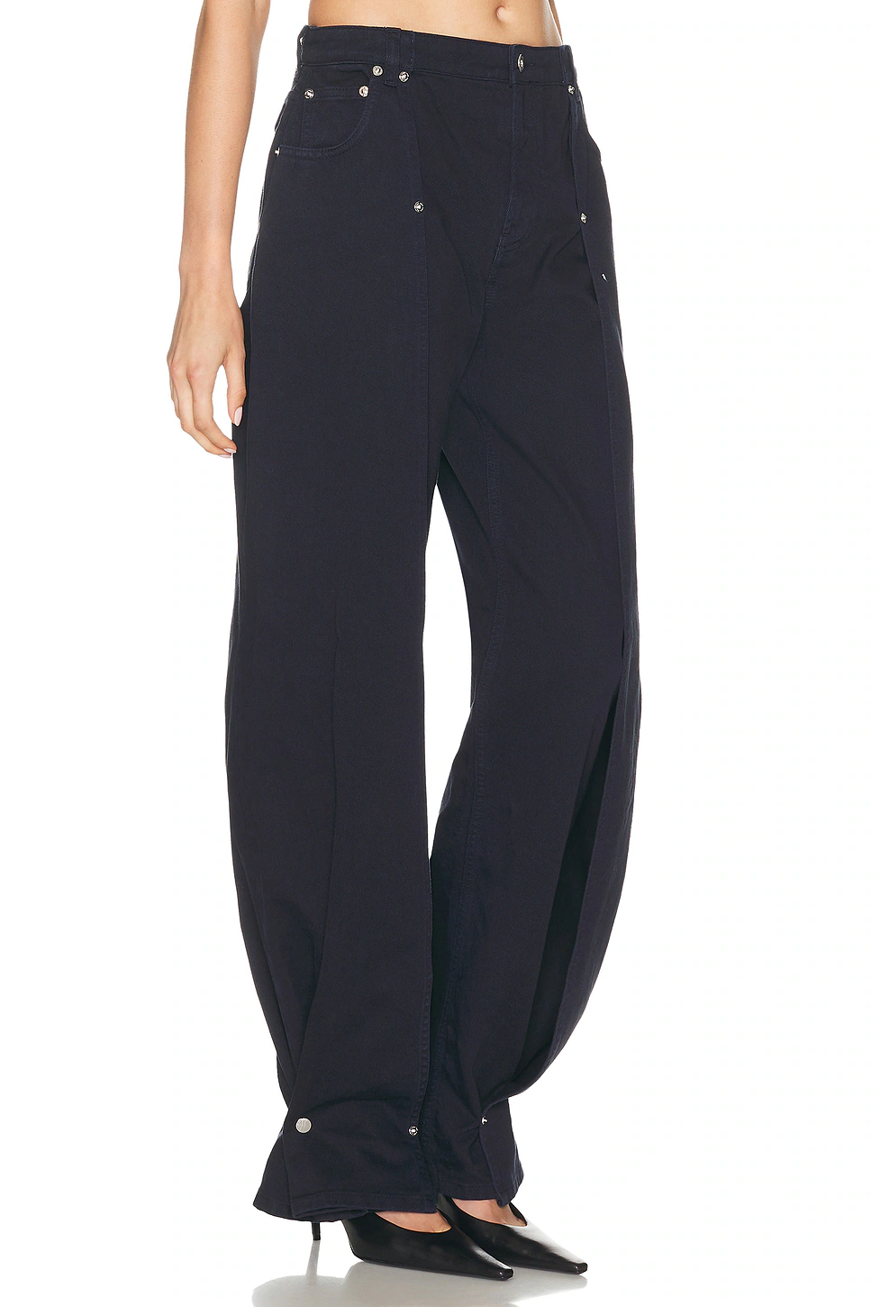 Overdyed Upper Panel Denim Trouser Navy