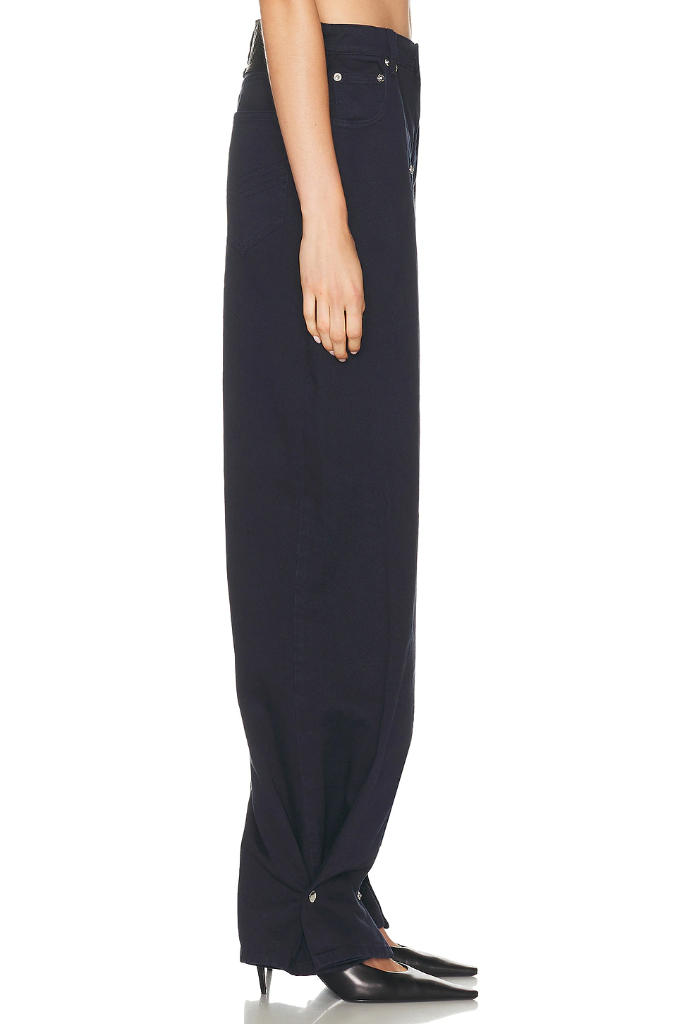 Overdyed Upper Panel Denim Trouser Navy