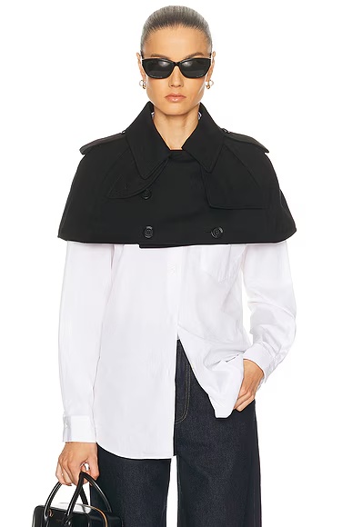 Mini Trench Cape Black