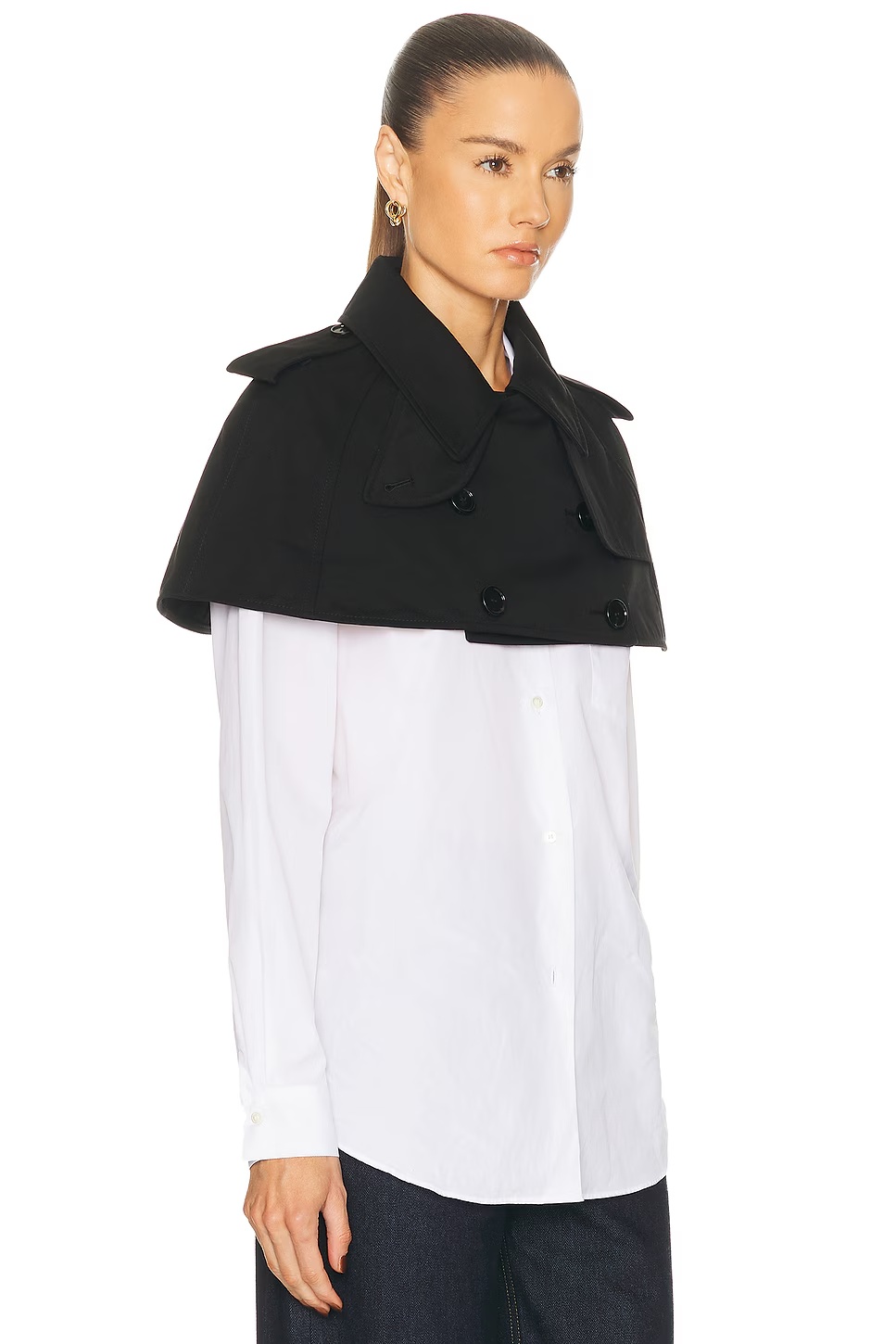 Mini Trench Cape Black