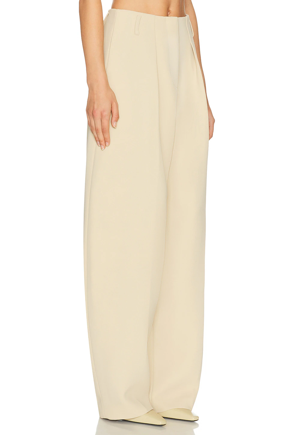 The Baggy Barrel Trouser in Very Heavy Crepe Wheat