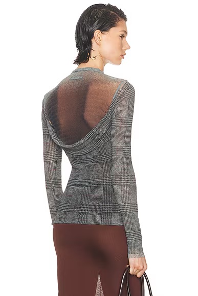 Body Shadow And Prince Of Wales Top Light Grey, Vanilla, & Red