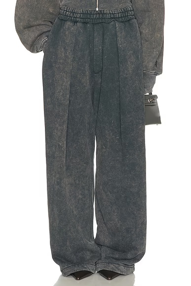 The Full Sweatpants in Fleece Vintage Distressed Black