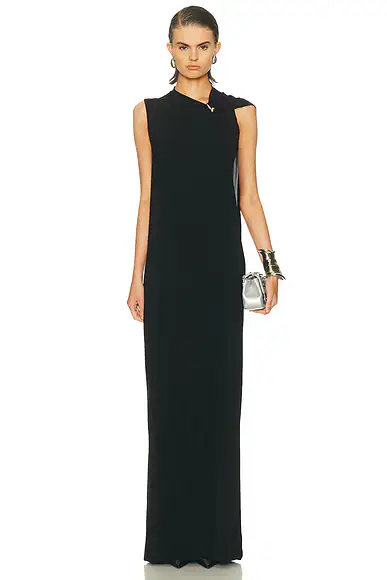 Piercing Long Dress Black