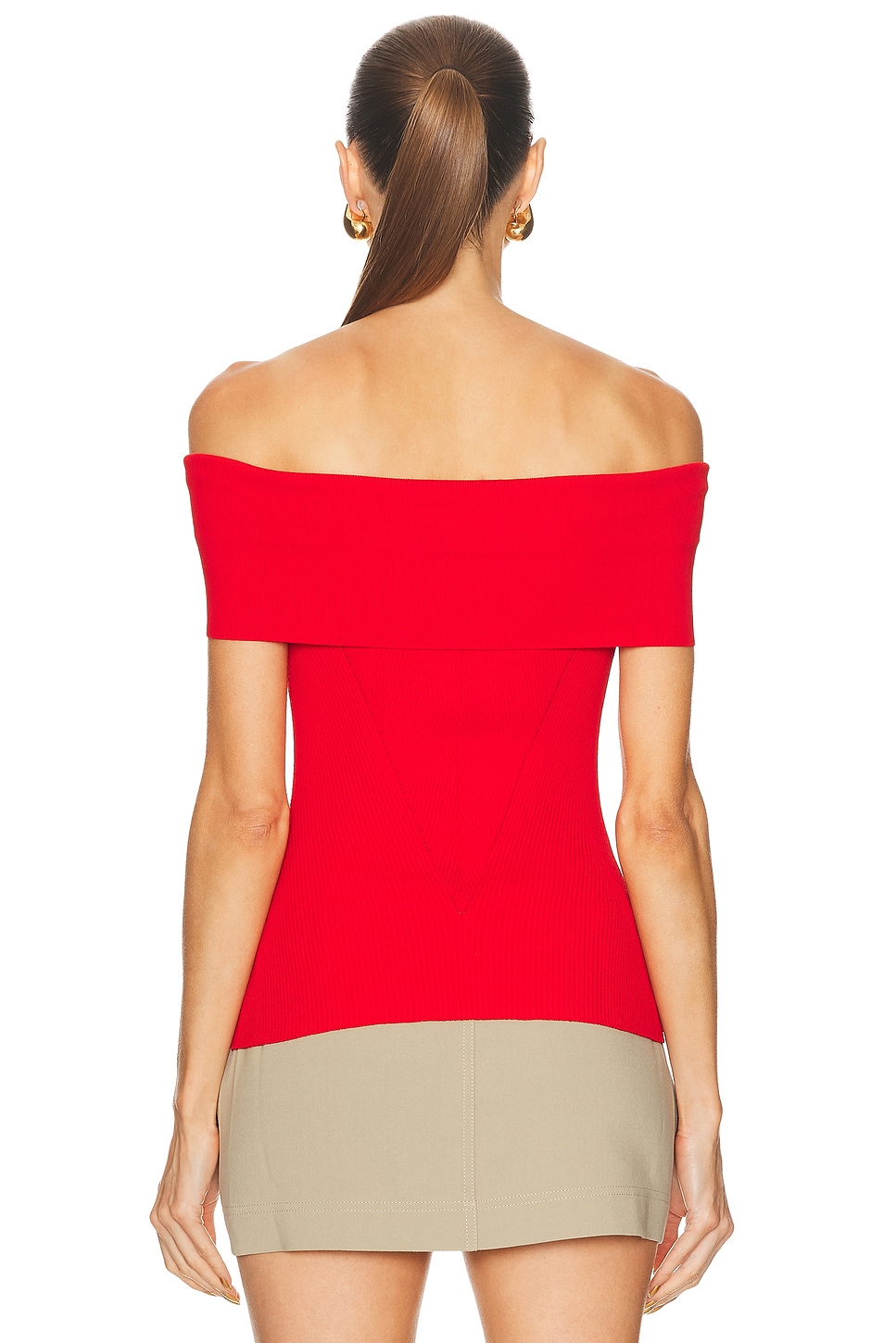 Off The Shoulder Top Vermillon
