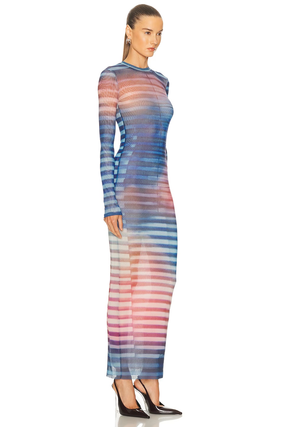 Air Long Dress Light Blue, Blue, & Peach