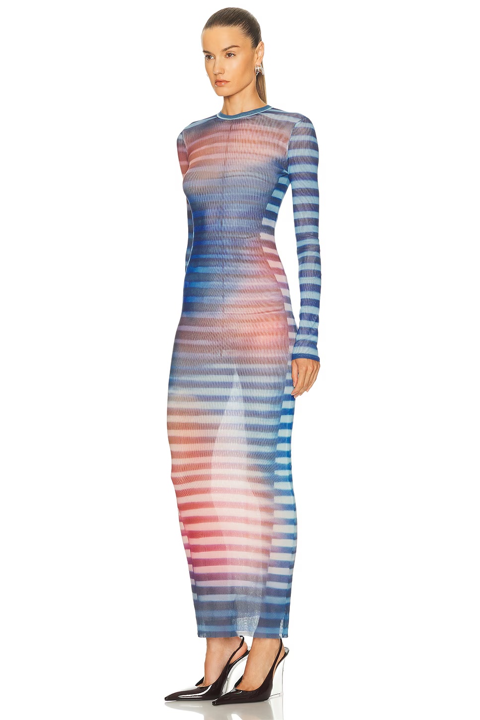 Air Long Dress Light Blue, Blue, & Peach
