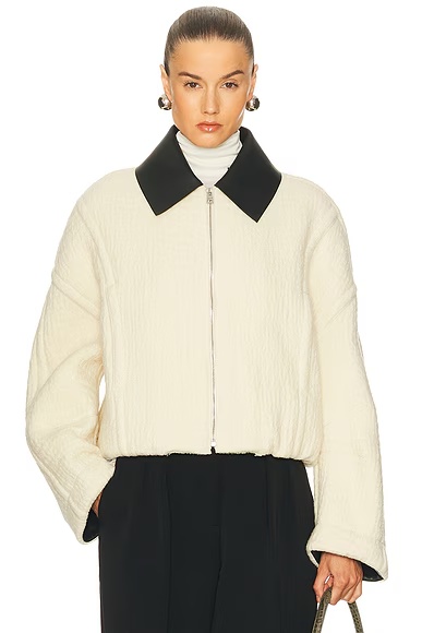 Bomber Jacket Ecru & Black