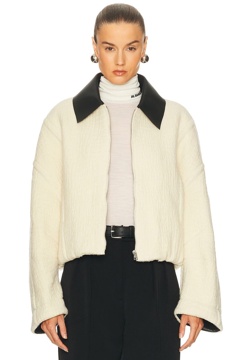 Bomber Jacket Ecru & Black