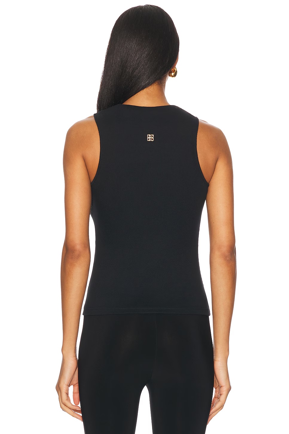 Lace Up Tank Top Black