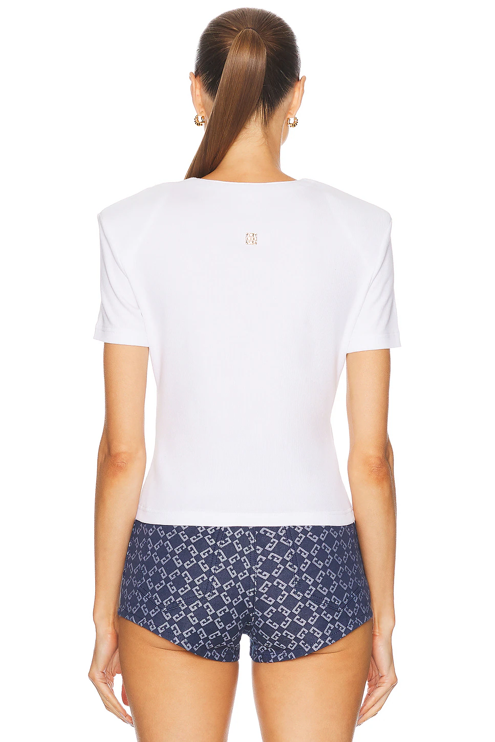 Lace Up Short Sleeve T-shirt White