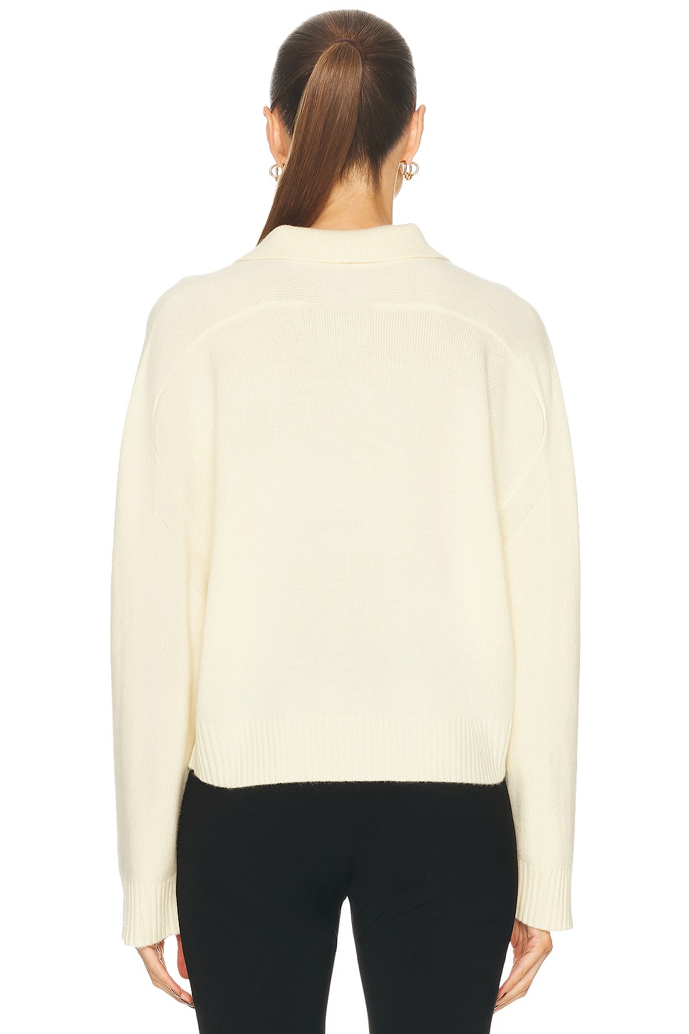 Homere Saddle Sleeve Polo Sweater Butter